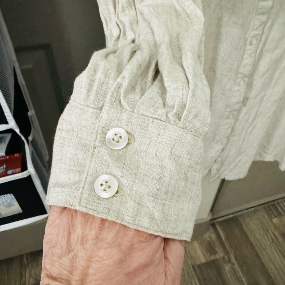 ASOS Design Linen Blend Button Down Women Shirt Dress Size 18 - Picture 4 of 8